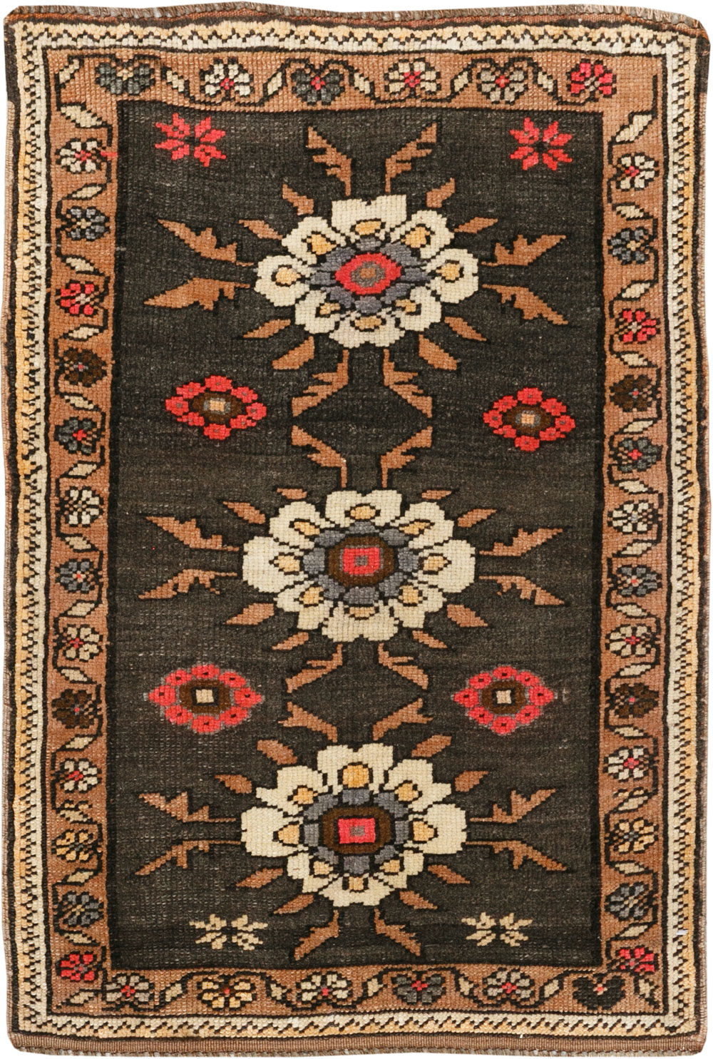 Vintage Turkish Anatolian Throw Rug  (Pair: 1 of 2), No.33458 - Galerie Shabab