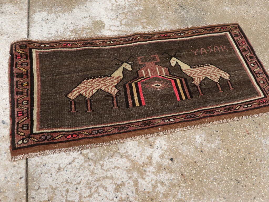 Vintage Turkish Anatolian Pictorial Rug (Pair: 2 of 2), No.33459 - Galerie Shabab