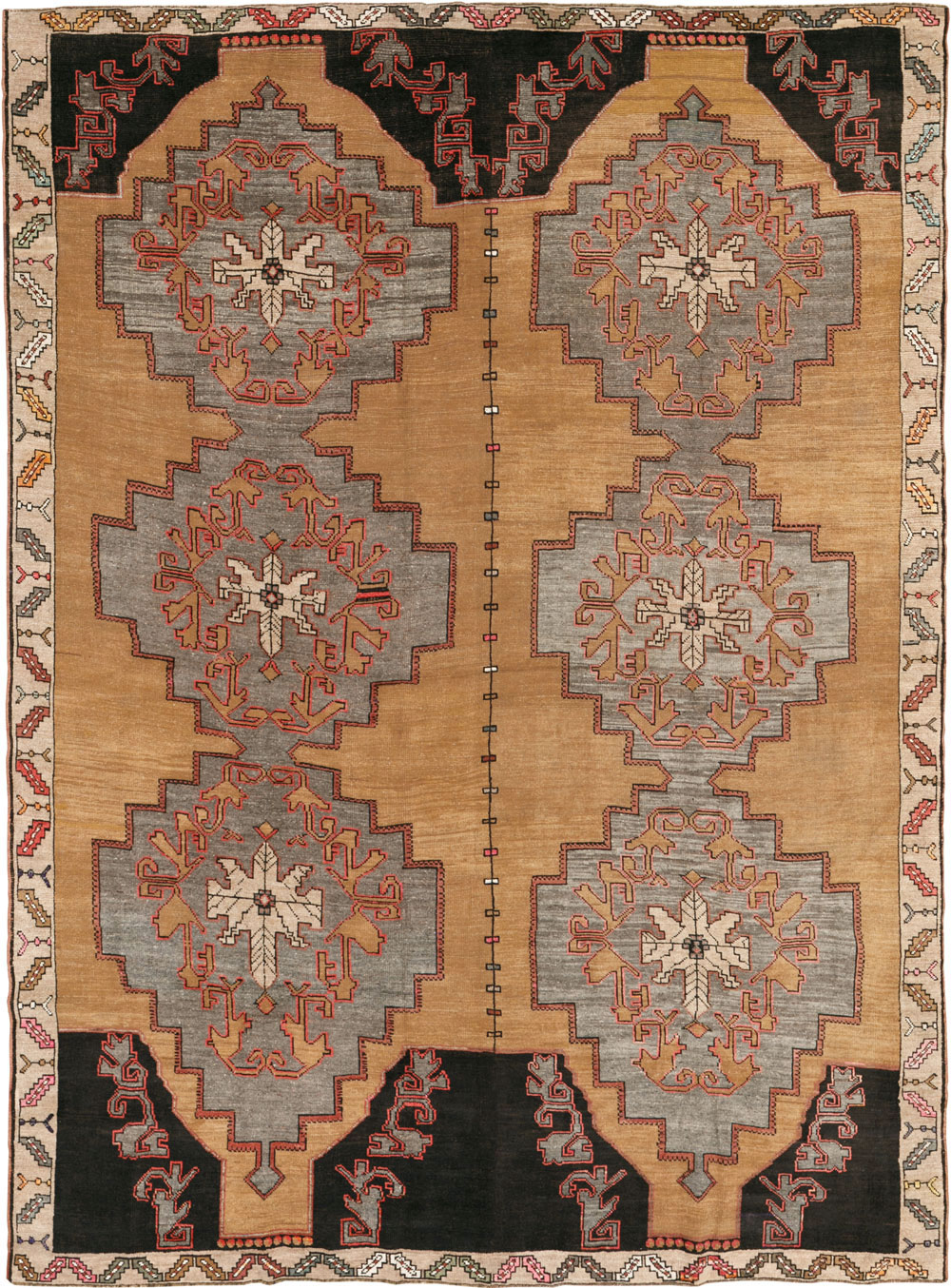 Vintage Turkish Anatolian Room Size Carpet, No.33462 - Galerie Shabab