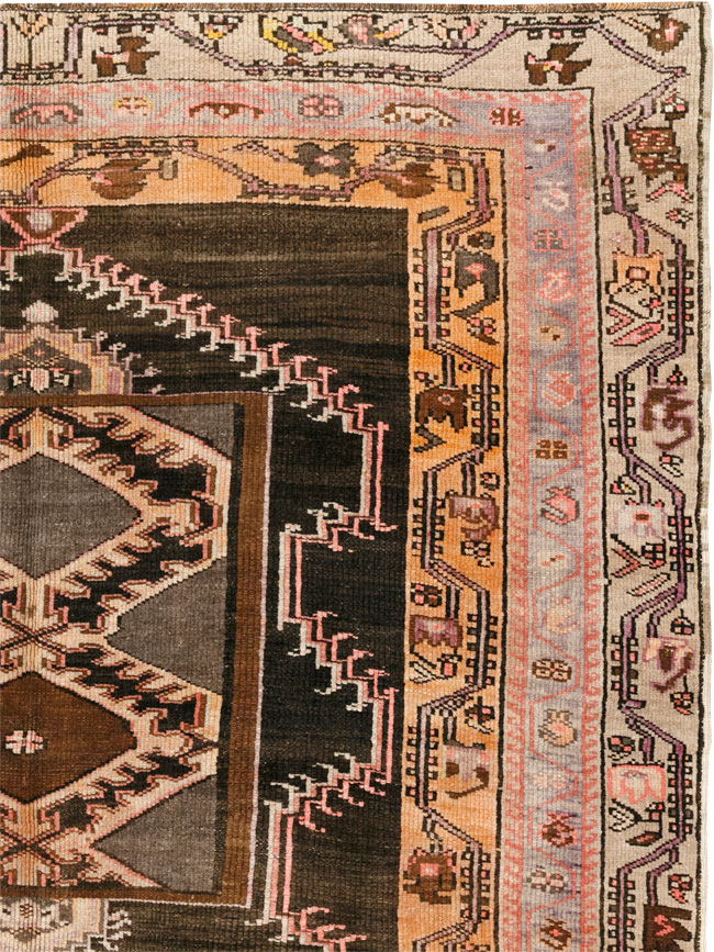 Vintage Turkish Anatolian Wide Gallery Runner, No.33463 - Galerie Shabab