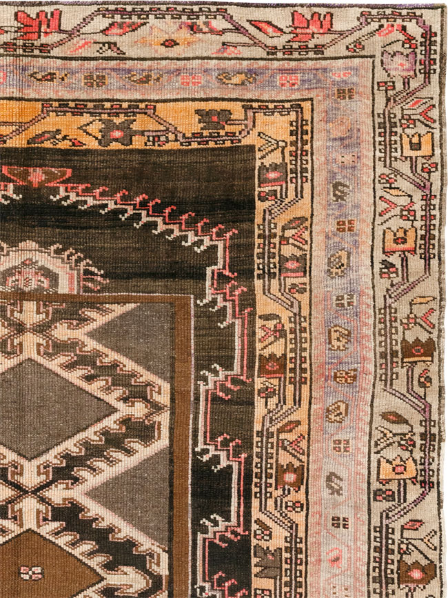 Vintage Turkish Anatolian Wide Gallery Runner, No.33463 - Galerie Shabab