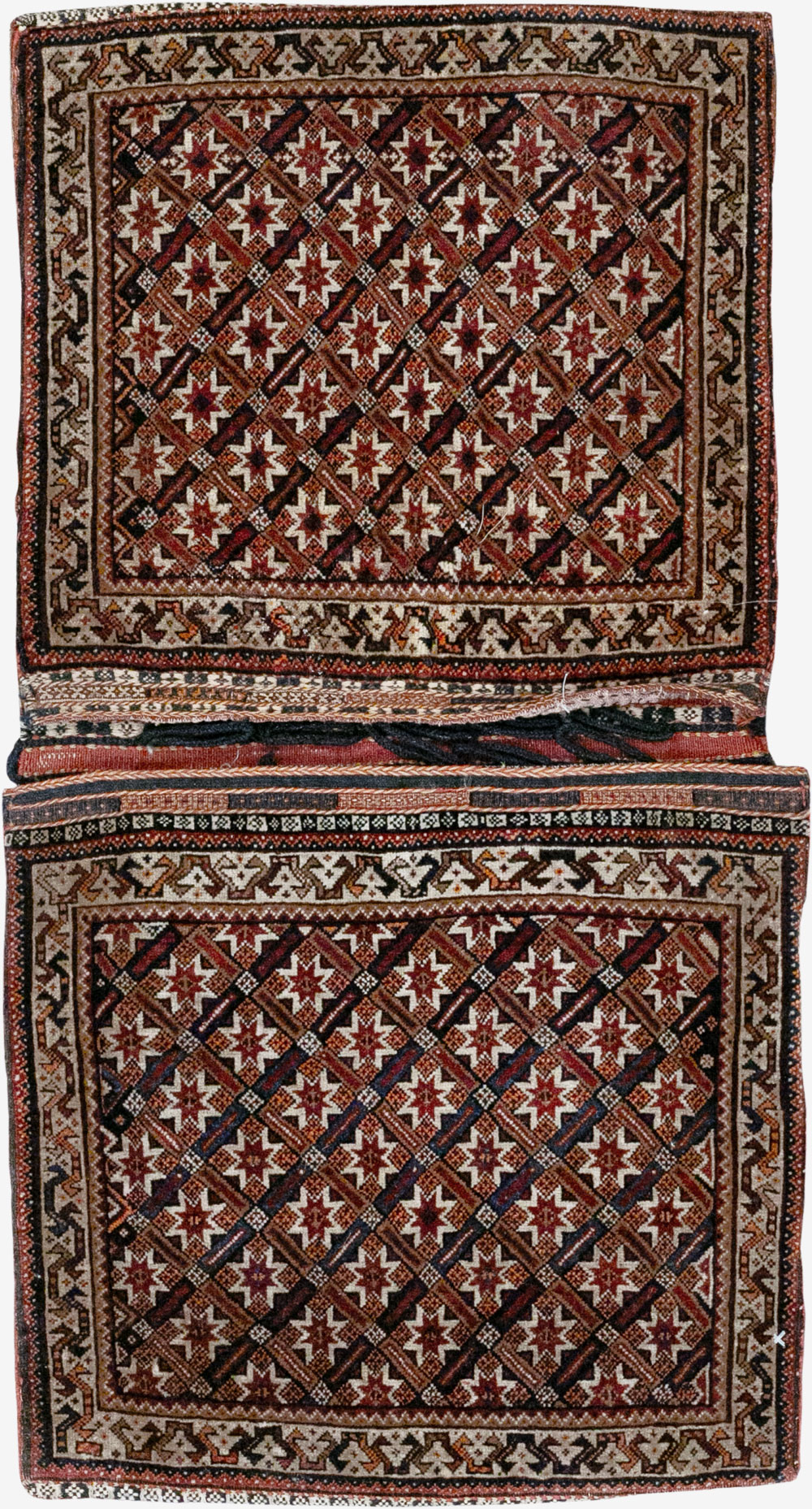 Antique Persian Qashqai Saddlebag (Khorjin), No.33468 - Galerie Shabab