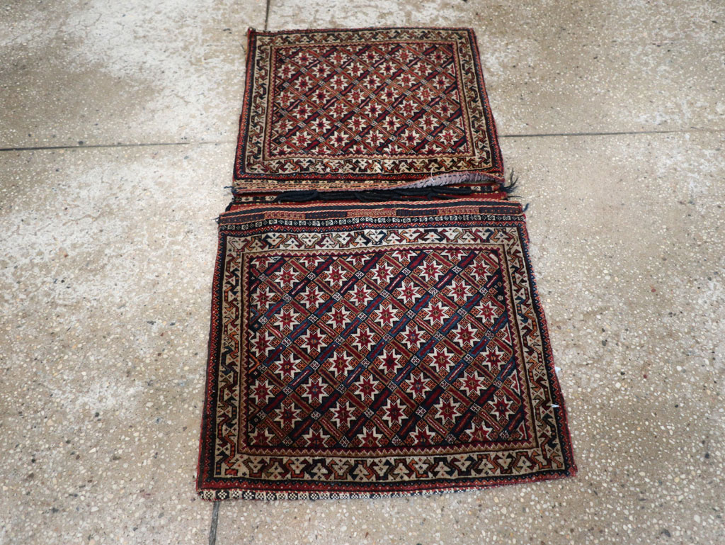 Antique Persian Qashqai Saddlebag (Khorjin), No.33468 - Galerie Shabab