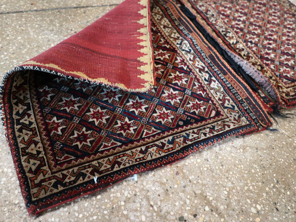 Antique Persian Qashqai Saddlebag (Khorjin), No.33468 - Galerie Shabab
