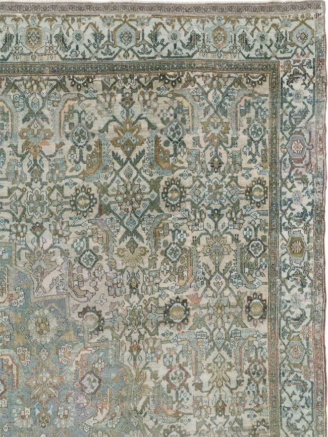 Antique Persian Bibikabad Large Square Room Size Carpet, No.33478 - Galerie Shabab