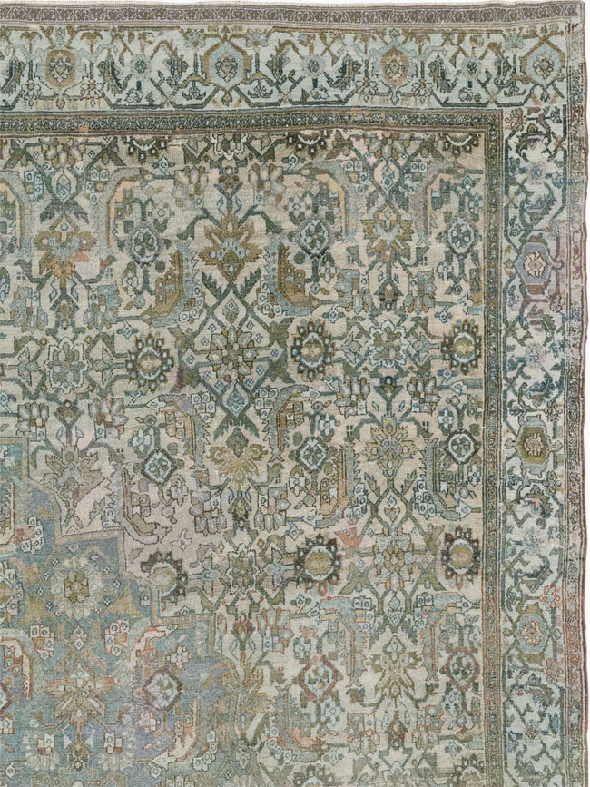 Antique Persian Bibikabad Large Square Room Size Carpet, No.33478 - Galerie Shabab