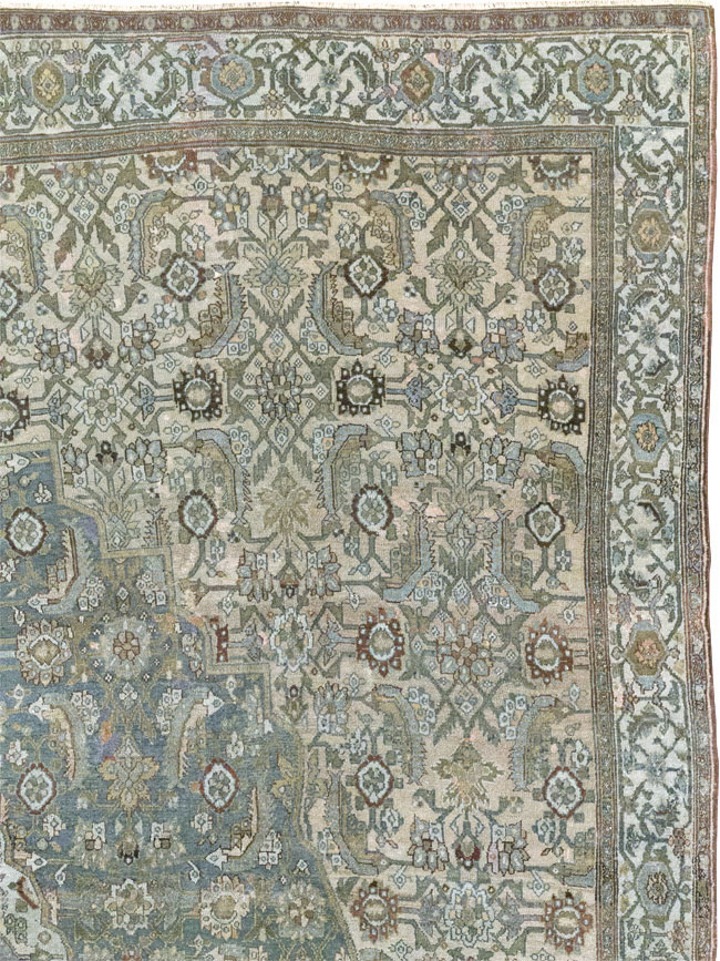 Antique Persian Bibikabad Large Square Room Size Carpet, No.33478 - Galerie Shabab