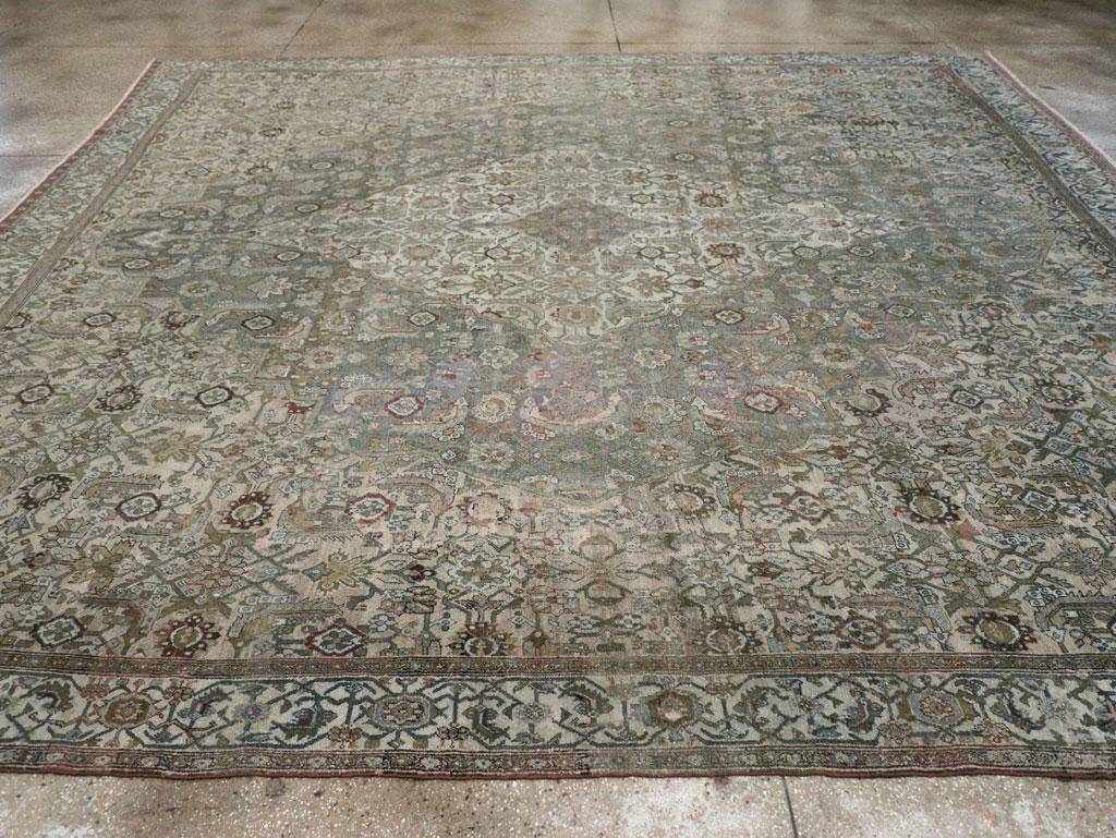 Antique Persian Bibikabad Large Square Room Size Carpet, No.33478 - Galerie Shabab