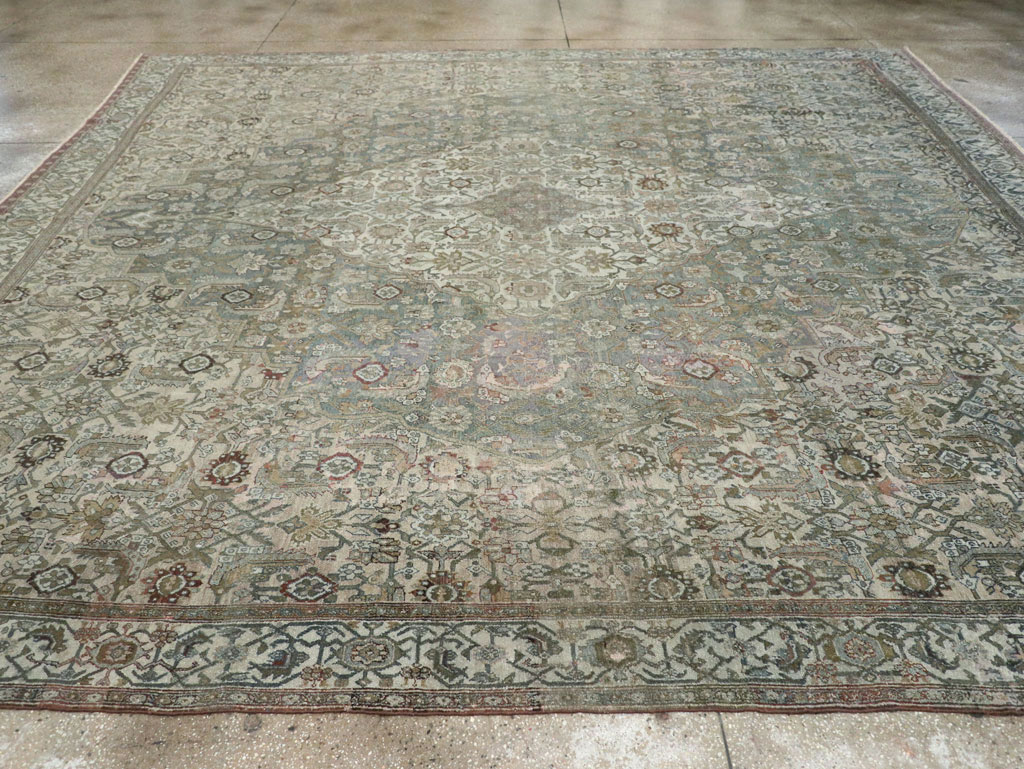 Antique Persian Bibikabad Large Square Room Size Carpet, No.33478 - Galerie Shabab