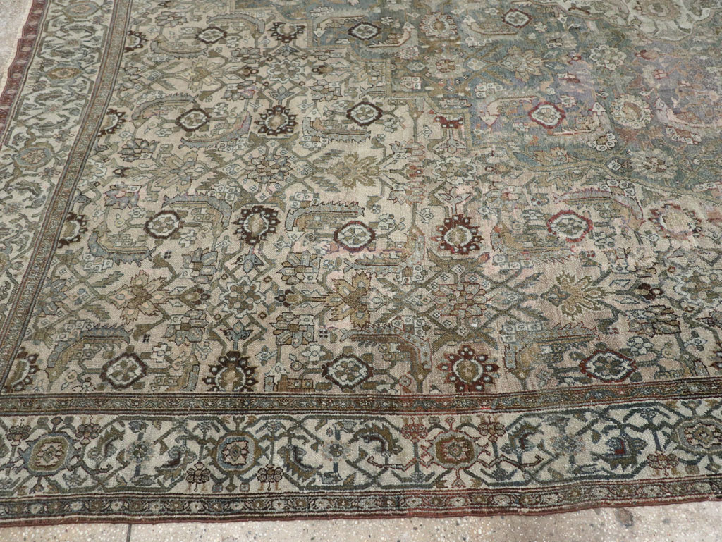 Antique Persian Bibikabad Large Square Room Size Carpet, No.33478 - Galerie Shabab