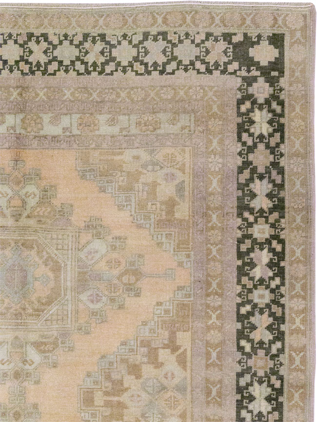 Vintage Turkish Anatolian Wide Gallery Runner, No.33479 - Galerie Shabab