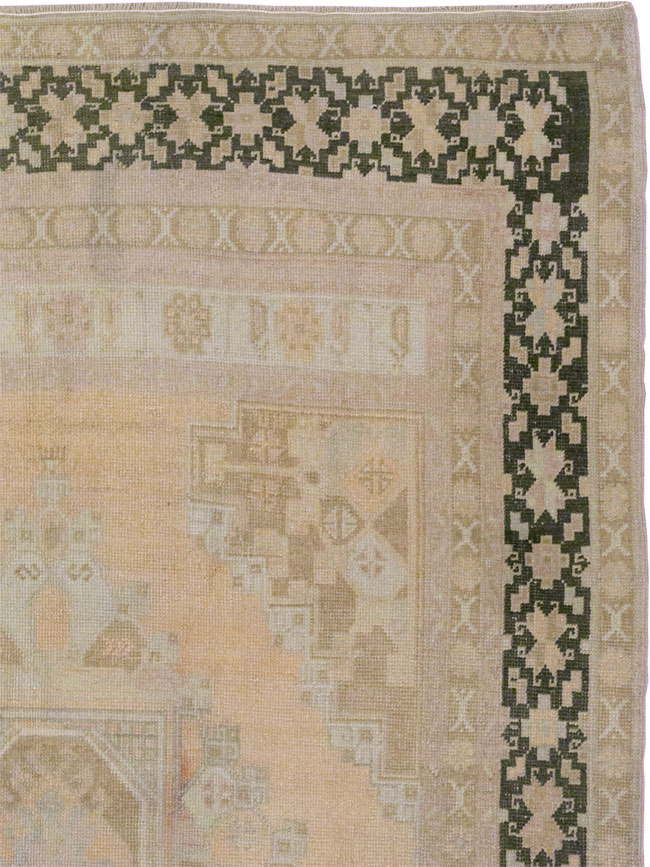 Vintage Turkish Anatolian Wide Gallery Runner, No.33479 - Galerie Shabab