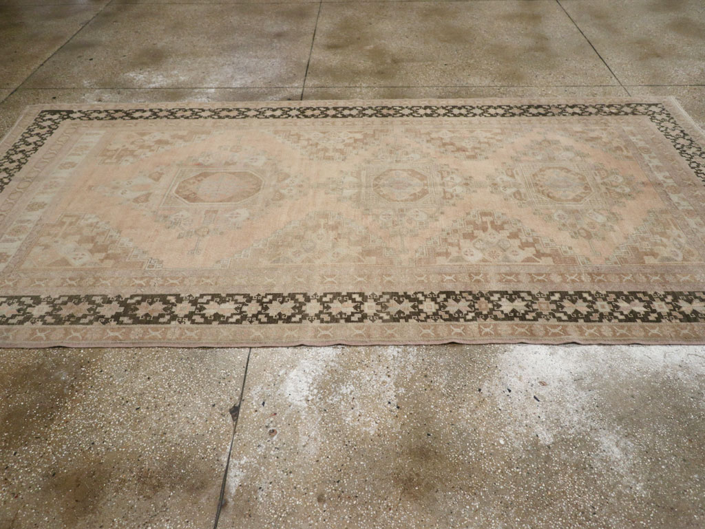 Vintage Turkish Anatolian Wide Gallery Runner, No.33479 - Galerie Shabab