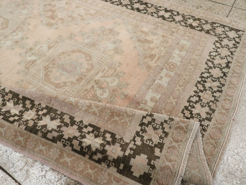 Vintage Turkish Anatolian Wide Gallery Runner, No.33479 - Galerie Shabab