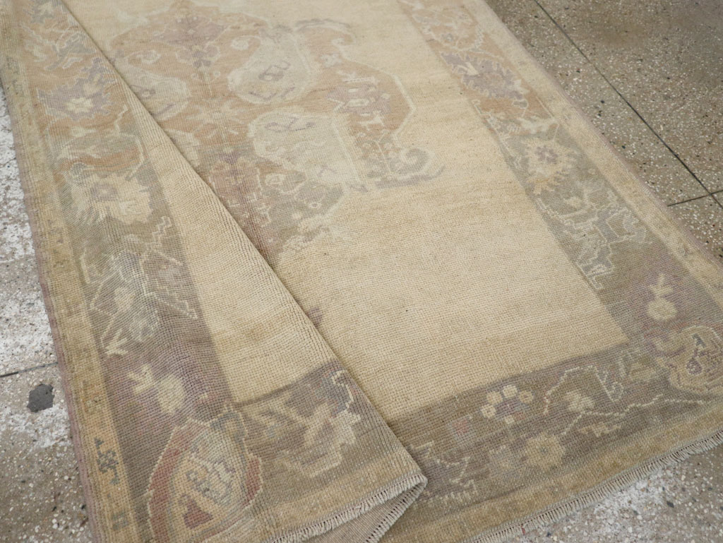 Vintage Turkish Anatolian Wide Gallery Runner, No.33486 - Galerie Shabab