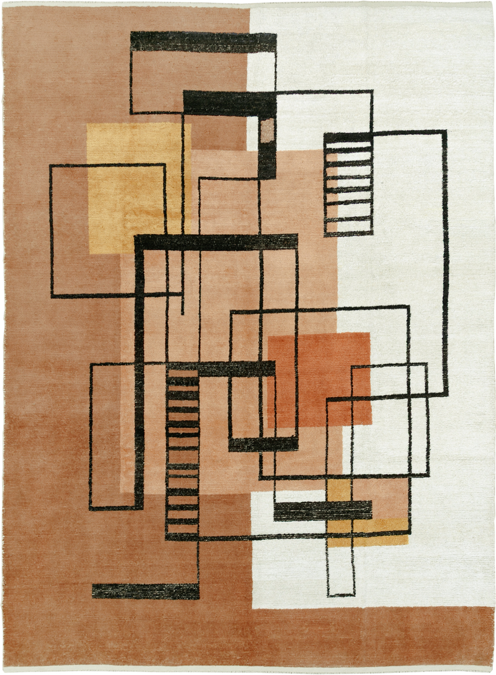 Modern Turkish Art Deco Room Size Carpet, No.33570 - Galerie Shabab