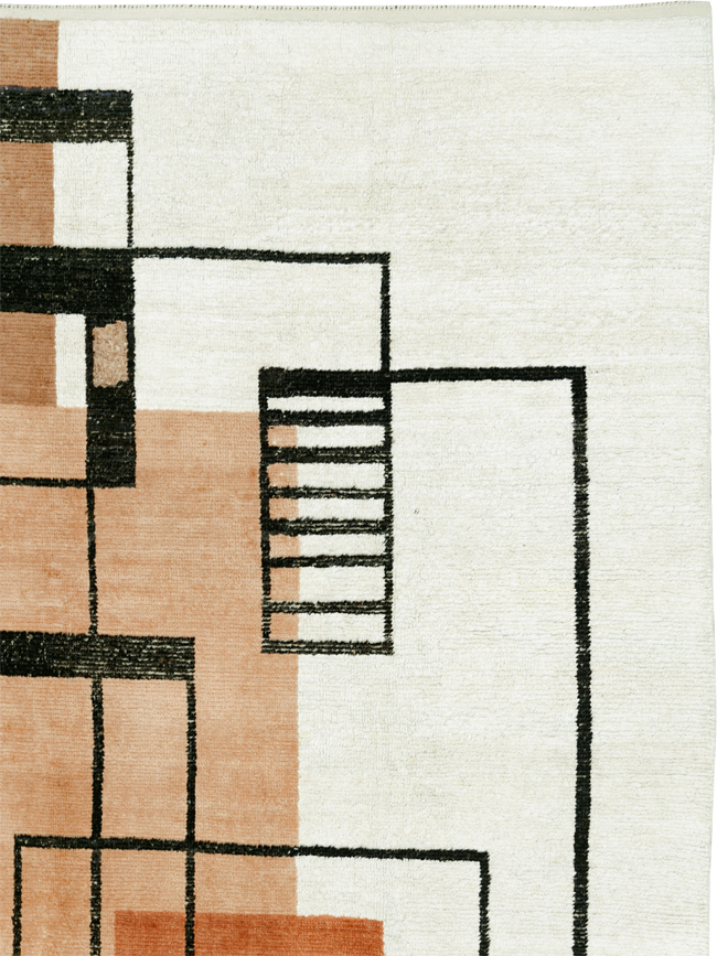 Modern Turkish Art Deco Room Size Carpet, No.33570 - Galerie Shabab