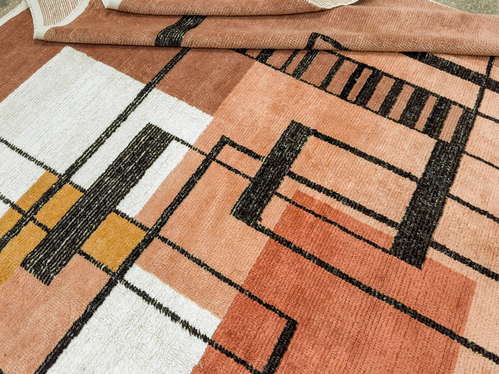 Modern Turkish Art Deco Room Size Carpet, No.33570 - Galerie Shabab