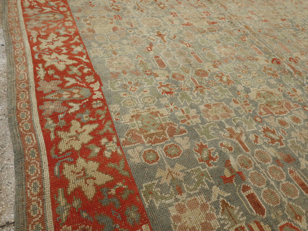 Antique European Oushak Room Size Rug, No.33573 - Galerie Shabab