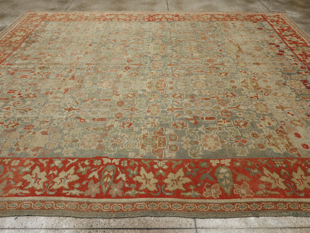 Antique European Oushak Room Size Rug, No.33573 - Galerie Shabab