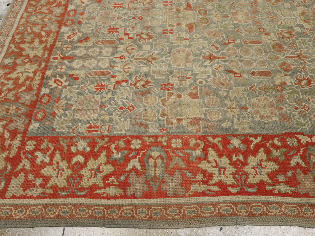 Antique European Oushak Room Size Rug, No.33573 - Galerie Shabab