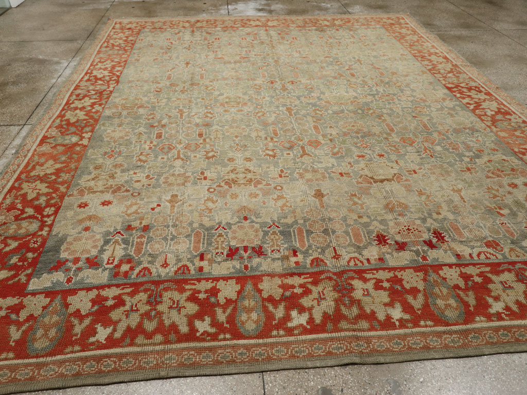 Antique European Oushak Room Size Rug, No.33573 - Galerie Shabab