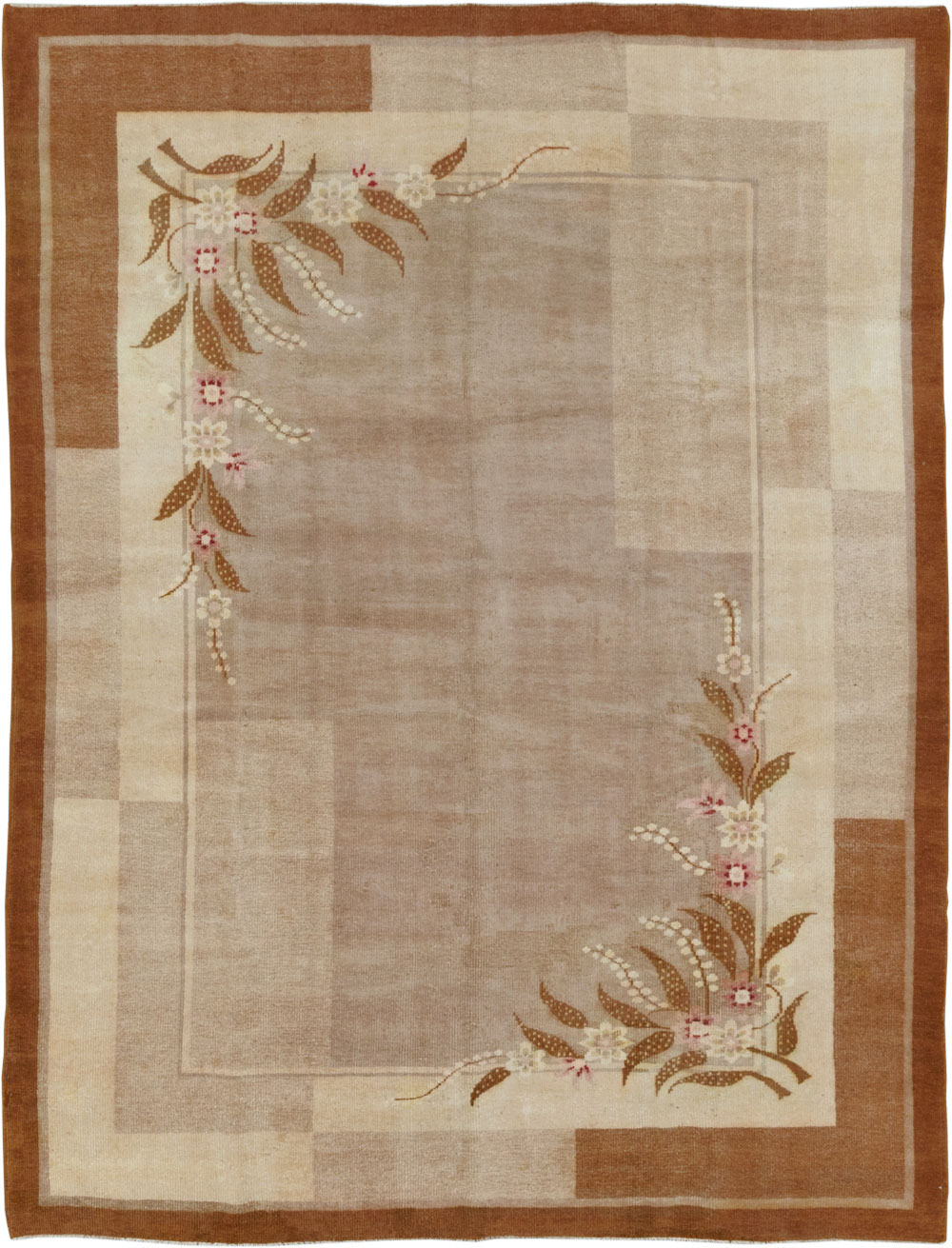 Vintage Indian Art Deco Room Size Carpet, No.33576 - Galerie Shabab