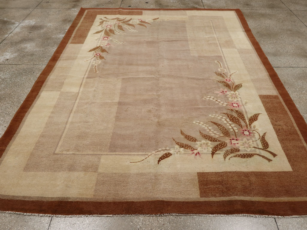 Vintage Indian Art Deco Room Size Carpet, No.33576 - Galerie Shabab