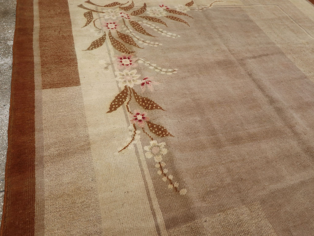 Vintage Indian Art Deco Room Size Carpet, No.33576 - Galerie Shabab