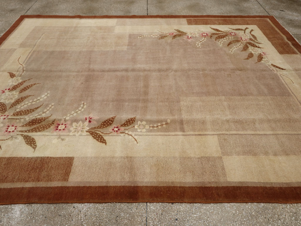 Vintage Indian Art Deco Room Size Carpet, No.33576 - Galerie Shabab