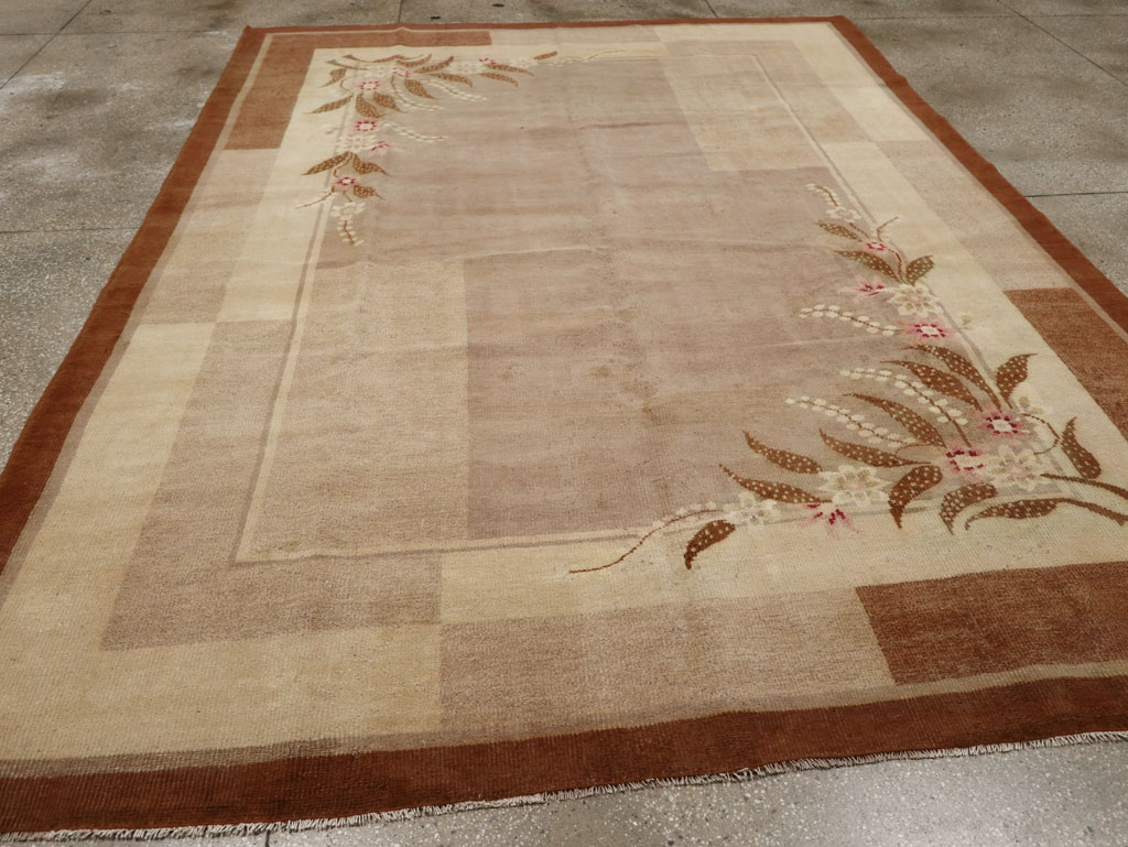 Vintage Indian Art Deco Room Size Carpet, No.33576 - Galerie Shabab