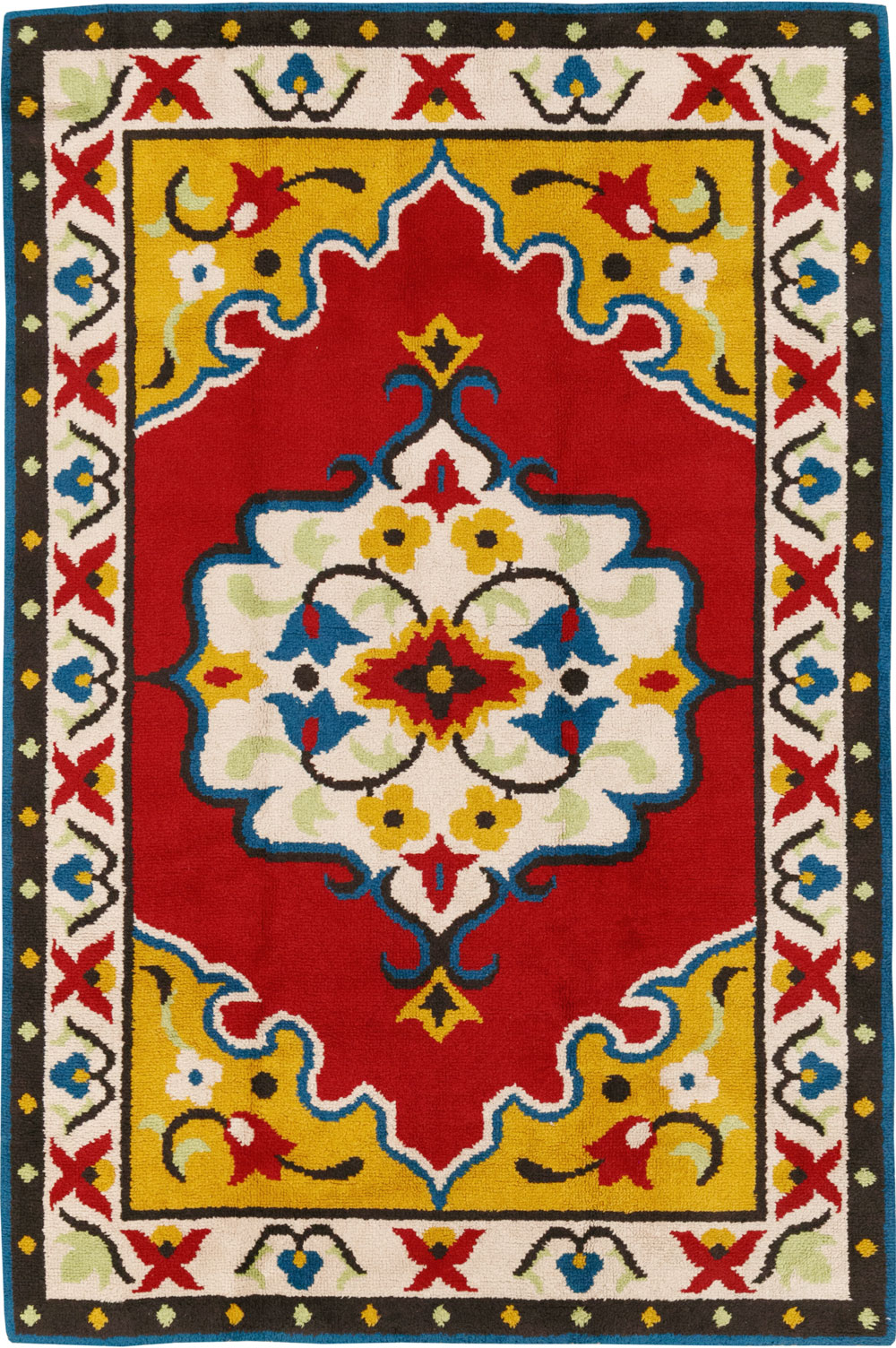 Vintage European Accent Rug, No.33579 - Galerie Shabab