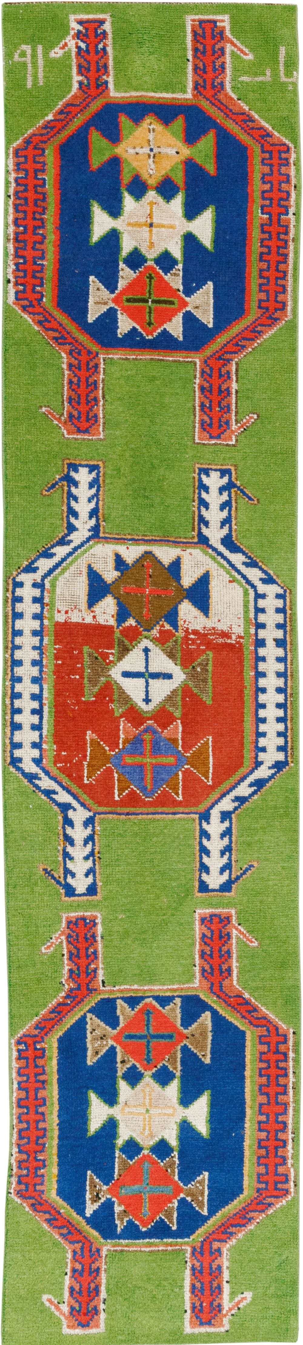 Vintage Turkish Anatolian Runner, No.33583 - Galerie Shabab
