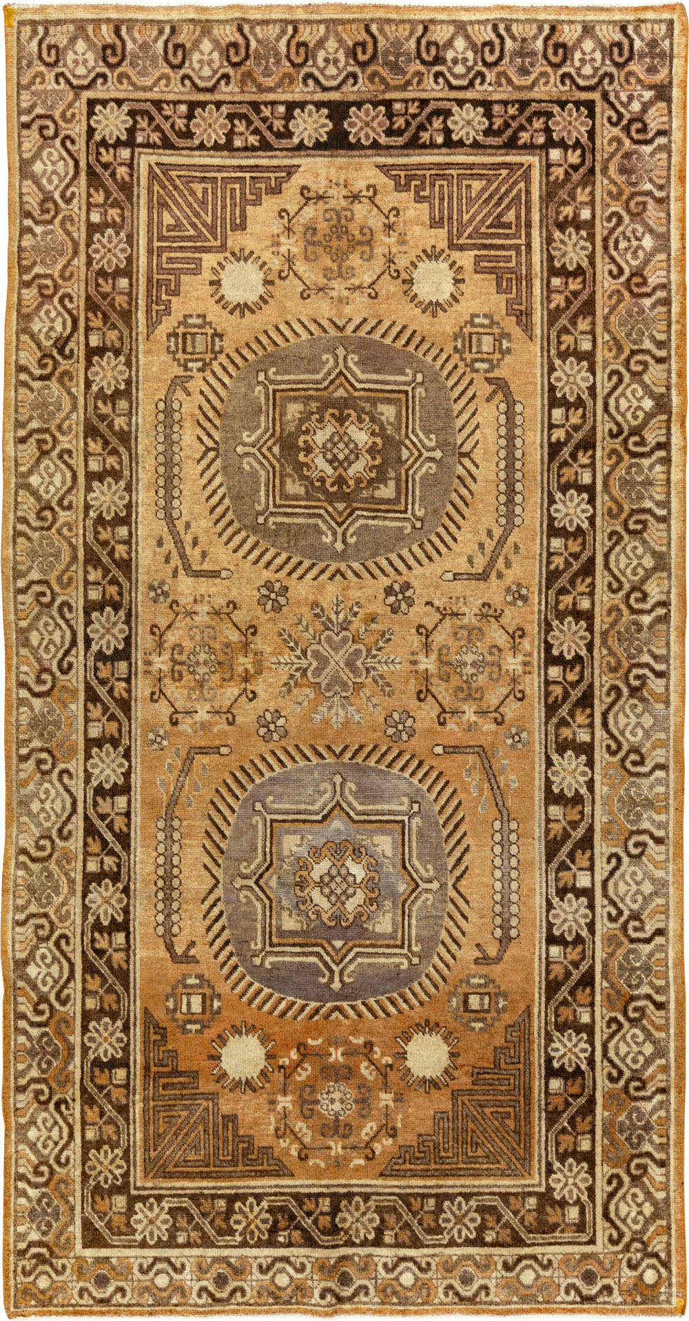 Antique East Turkestan Khotan Accent Rug, No.33589 - Galerie Shabab