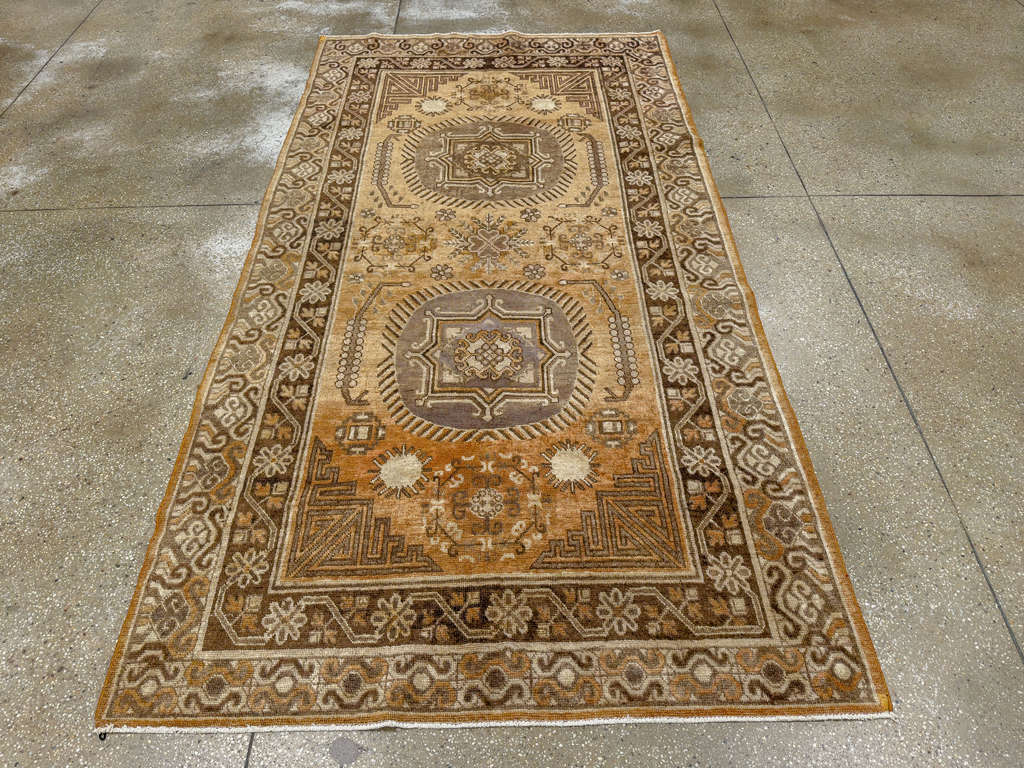 Antique East Turkestan Khotan Accent Rug, No.33589 - Galerie Shabab