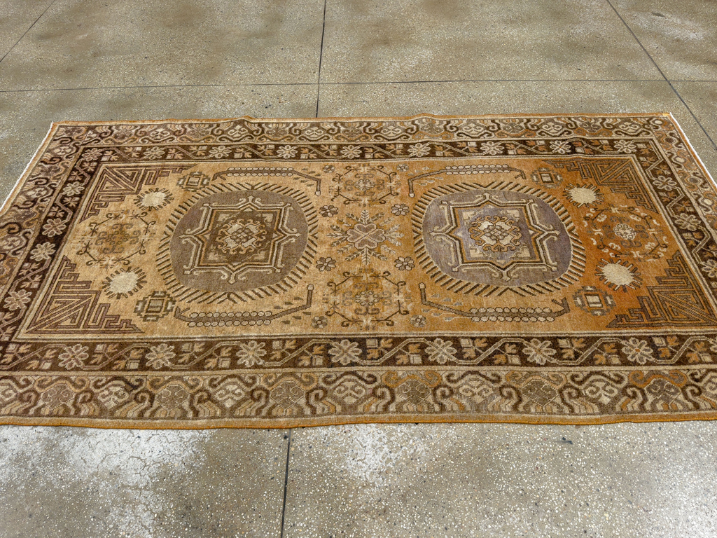 Antique East Turkestan Khotan Accent Rug, No.33589 - Galerie Shabab