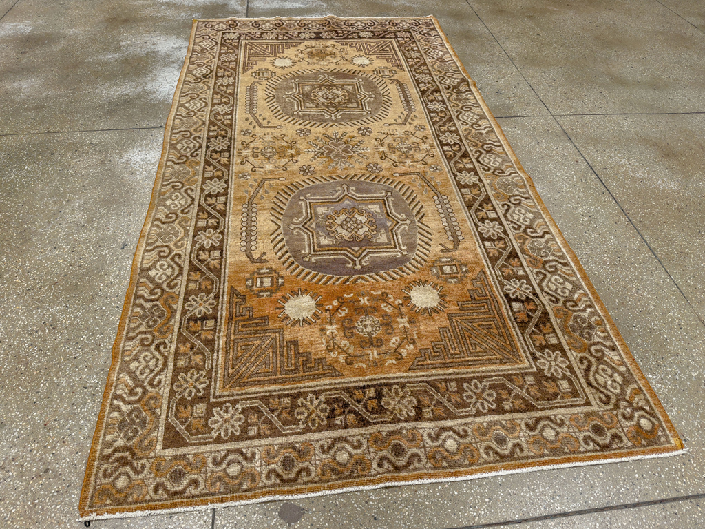 Antique East Turkestan Khotan Accent Rug, No.33589 - Galerie Shabab