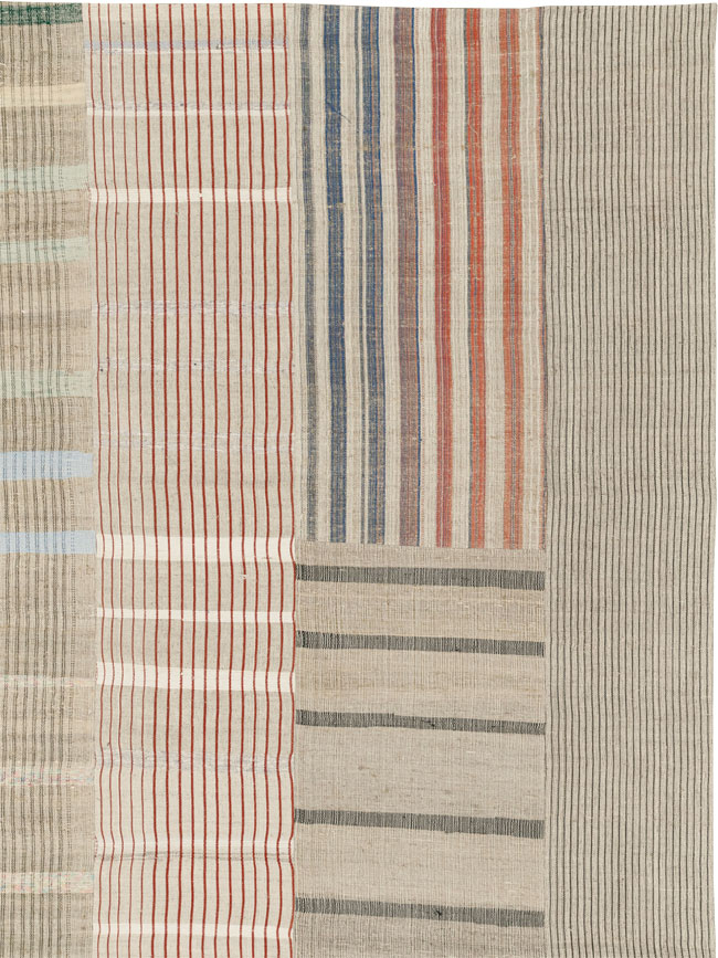 Vintage Turkish Flatweave Kilim Large Room Size Carpet, No.33591 - Galerie Shabab