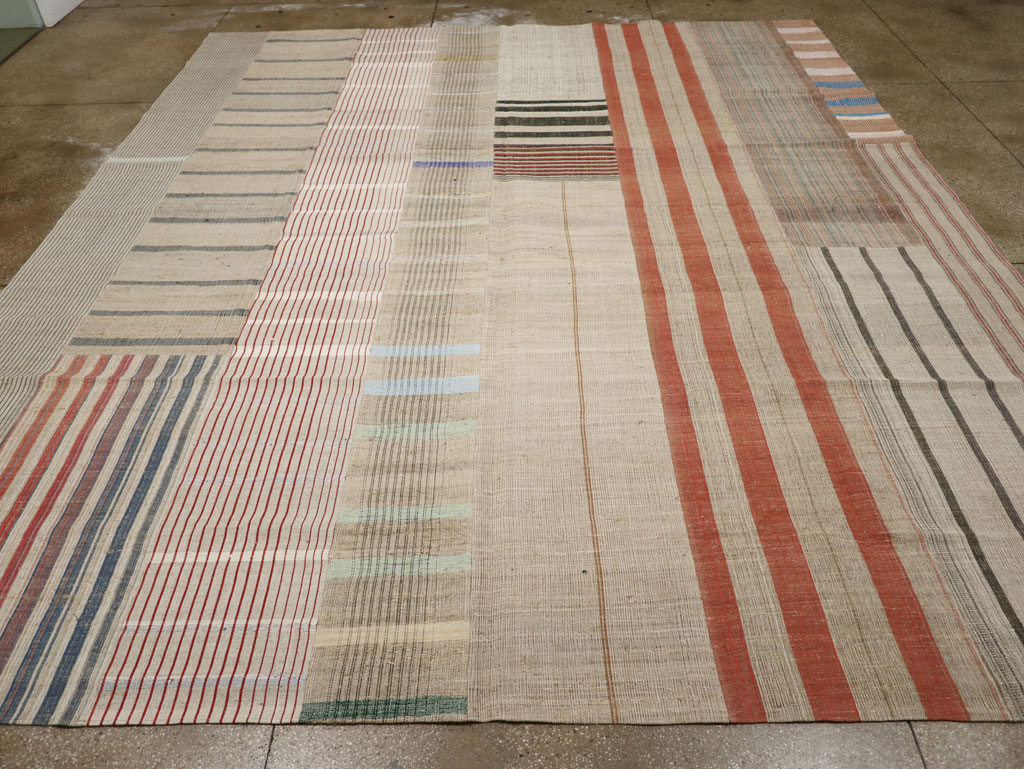 Vintage Turkish Flatweave Kilim Large Room Size Carpet, No.33591 - Galerie Shabab