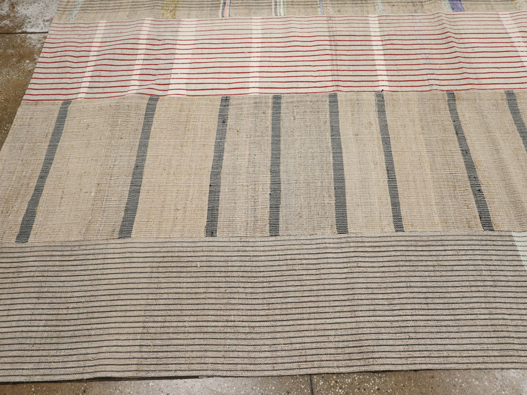 Vintage Turkish Flatweave Kilim Large Room Size Carpet, No.33591 - Galerie Shabab
