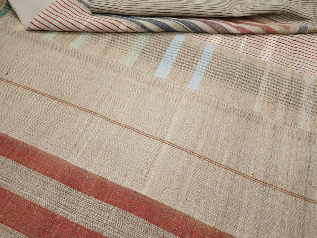 Vintage Turkish Flatweave Kilim Large Room Size Carpet, No.33591 - Galerie Shabab