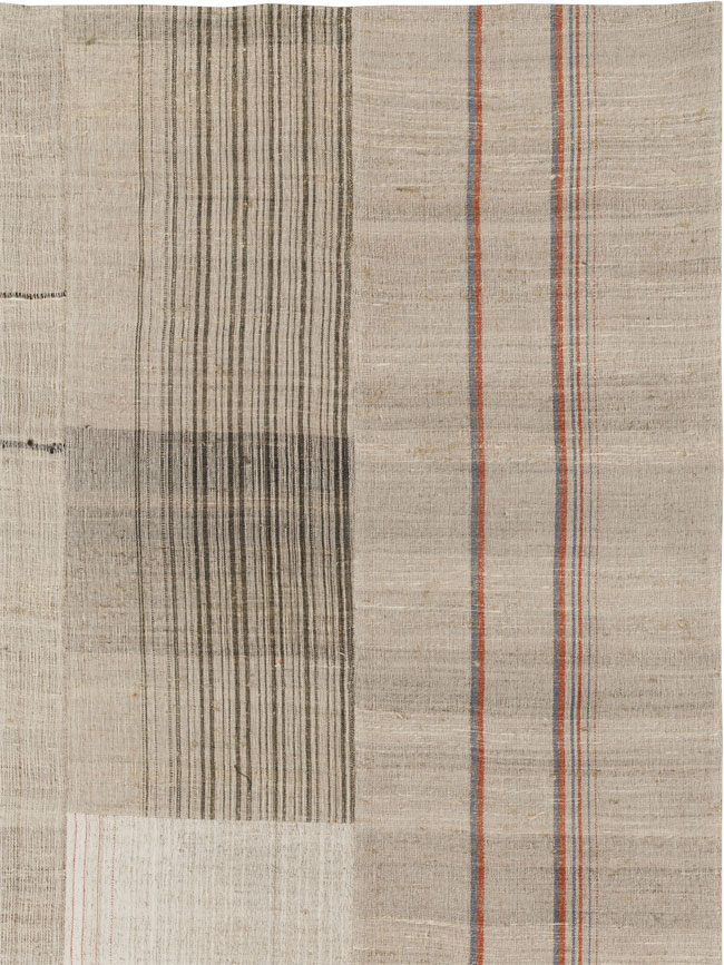 Vintage Turkish Flatweave Kilim Room Size Carpet, No.33592 - Galerie Shabab