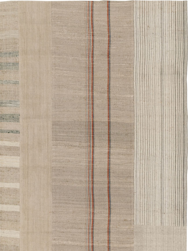 Vintage Turkish Flatweave Kilim Room Size Carpet, No.33593 - Galerie Shabab