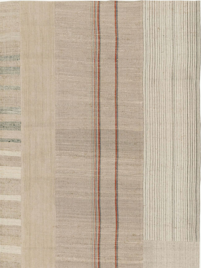 Vintage Turkish Flatweave Kilim Room Size Carpet, No.33593 - Galerie Shabab