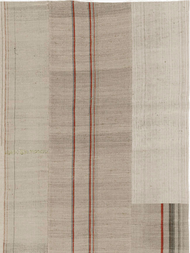 Vintage Turkish Flatweave Kilim Room Size Carpet, No.33594 - Galerie Shabab