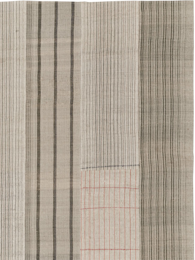 Vintage Turkish Flatweave Kilim Large Room Size Carpet, No.33596 - Galerie Shabab