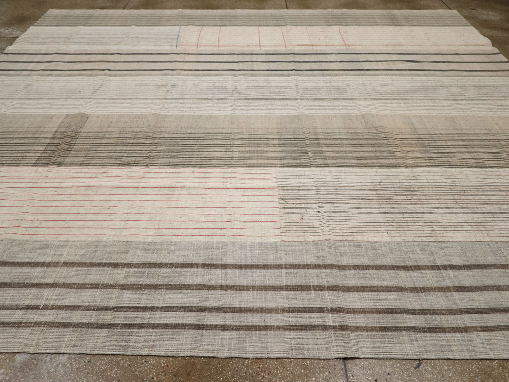 Vintage Turkish Flatweave Kilim Large Room Size Carpet, No.33596 - Galerie Shabab