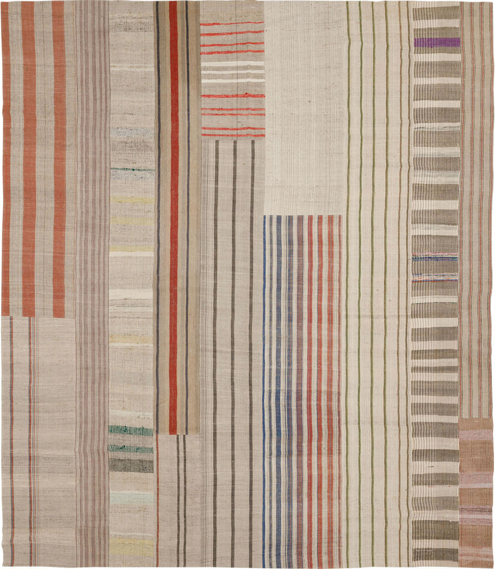 Vintage Turkish Flatweave Kilim Large Carpet, No.33597 - Galerie Shabab