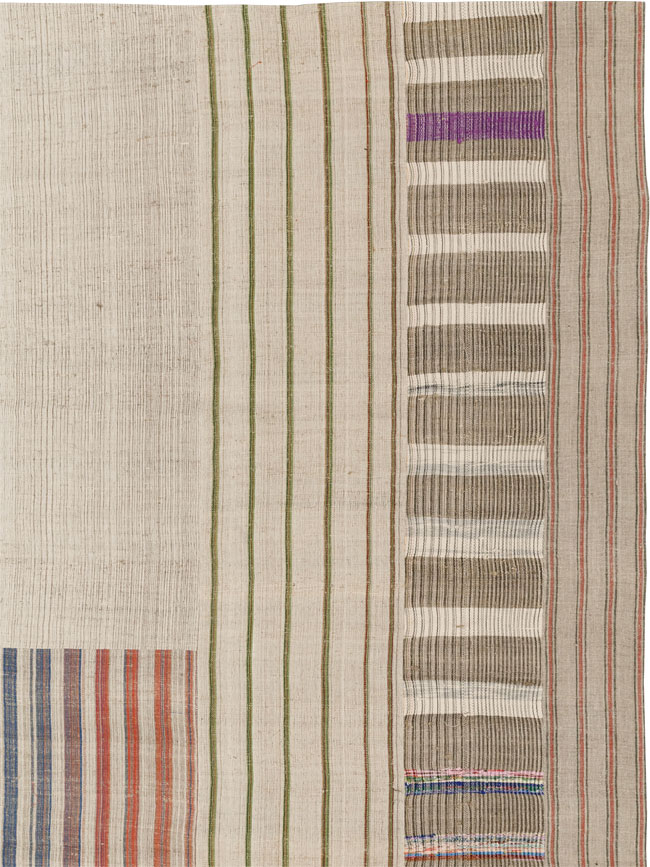 Vintage Turkish Flatweave Kilim Large Room Size Carpet, No.33597 - Galerie Shabab