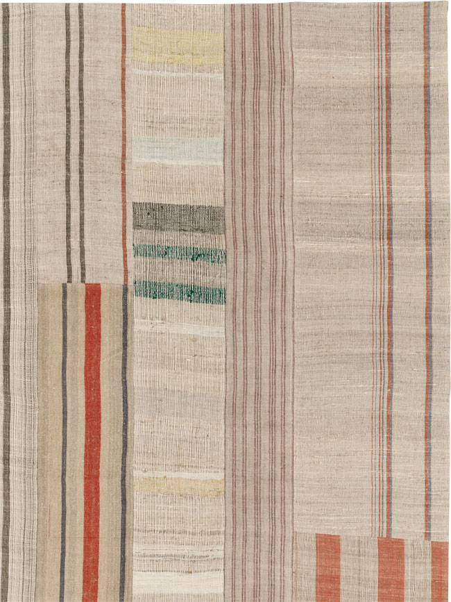 Vintage Turkish Flatweave Kilim Large Room Size Carpet, No.33597 - Galerie Shabab